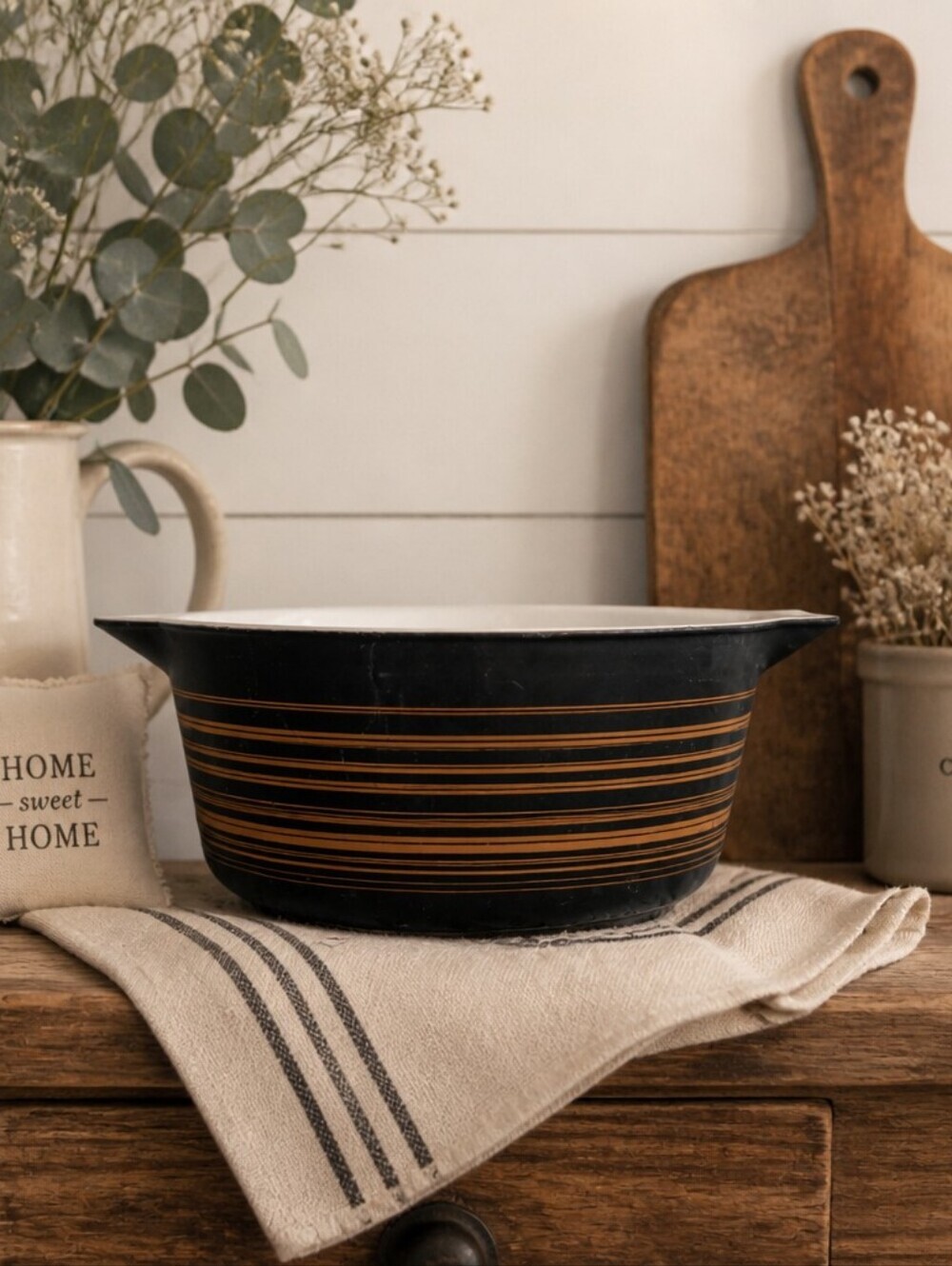 Pyrex “Black Stripe” – modèle 475‑B (2.5 QT)